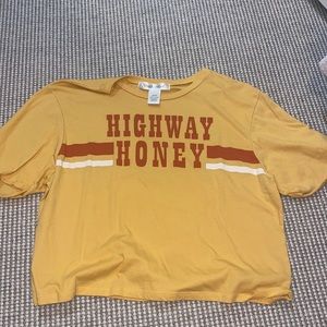 Yellow Cropped Tee from Windsor